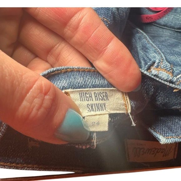MADEWELL Distressed High Riser Skinny Jeans Size 24 - Picture 8 of 11